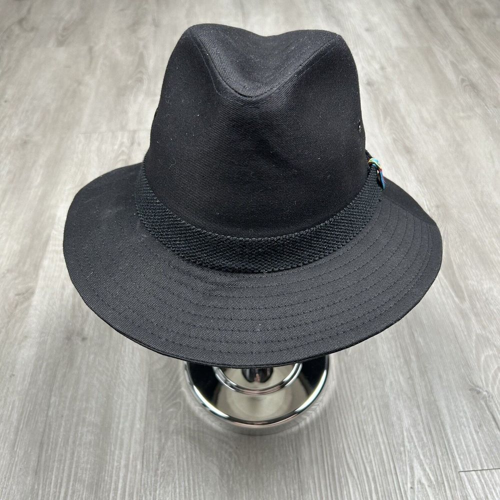 Vintage Mens Panama Barbosa Fedora Trilby Hat ACTWU Made‎ In USA Excellent Cond.